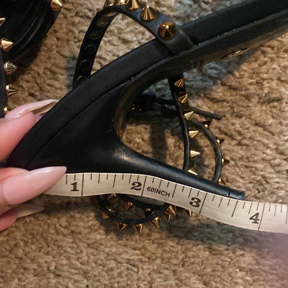 Zara | Black Studded Heels - Picture 5 of 7